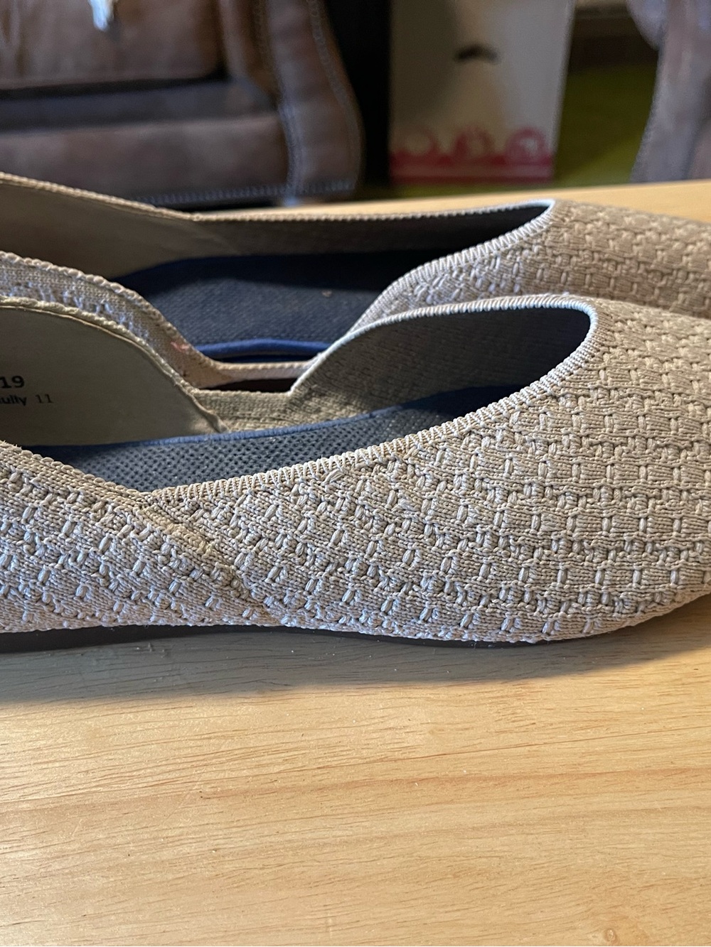 Frank Mully Ballet pointed Toe Flat Shoes Size 11 Lightweight Comfort Knit Slip